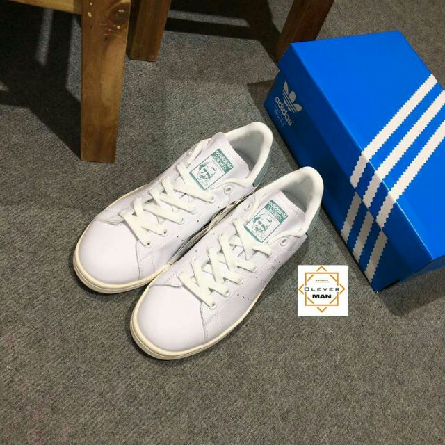 GIẦY đẹp (CÓ ẢNH THẬT - FULLBOX) giày thể thao STAN SMITH vintage gót nỉ xanh lơ giá tốt 2020 : hot