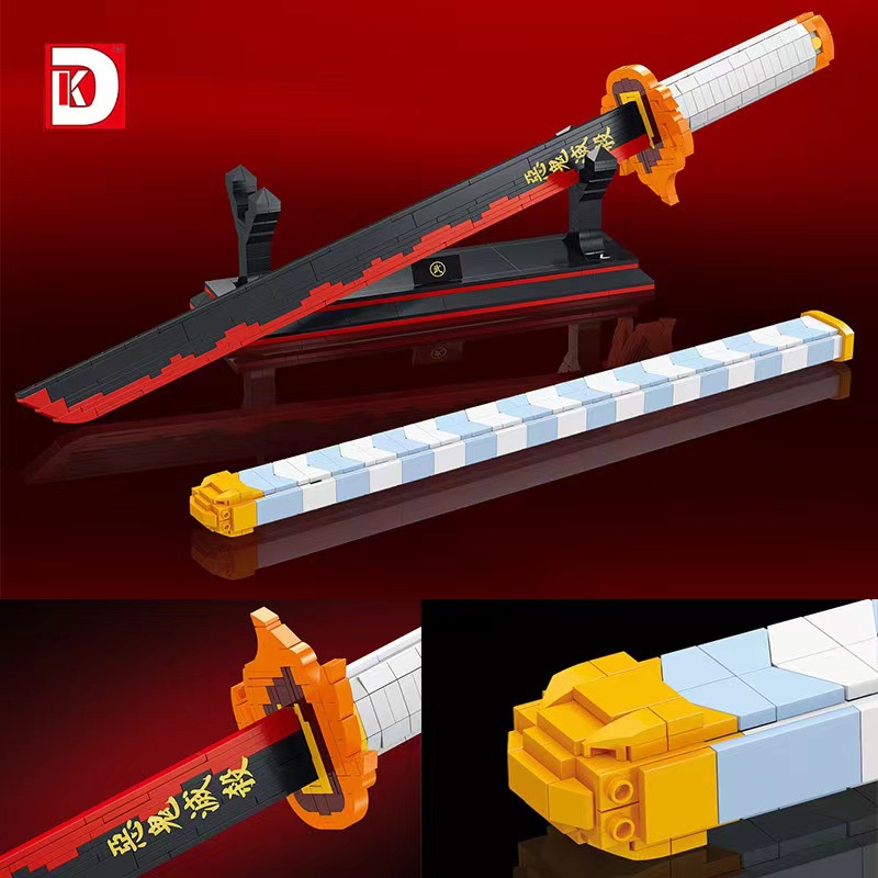 Đồ Chơi Lắp Ráp Kiểu LEGO Mô Hình Thanh Kiếm Viêm Trụ Demon Slayer Blade-Sun Wheel Với 790 Mảnh Ghép