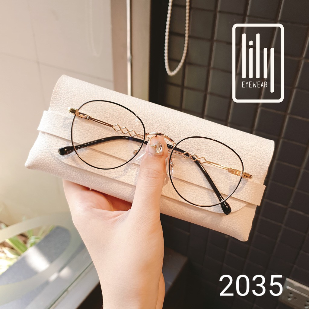 Gọng Kính Cận Kim Loại 2035 - Gọng Kính Mắt Kiểu Dáng Hàn Quốc