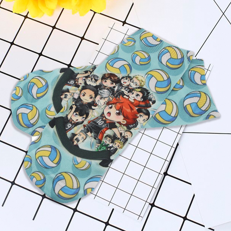 Tất Cotton In Hình Anime Haikyuu Độc Đáo