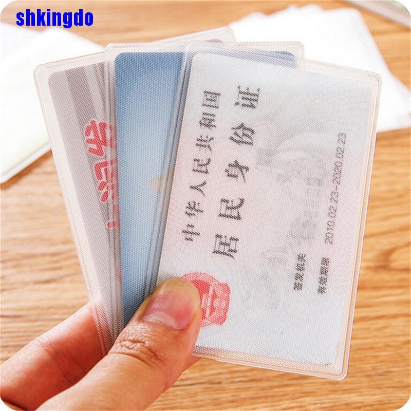 Set 10 Bao Đựng Thẻ Id Bằng Pvc Nhám Trong Suốt