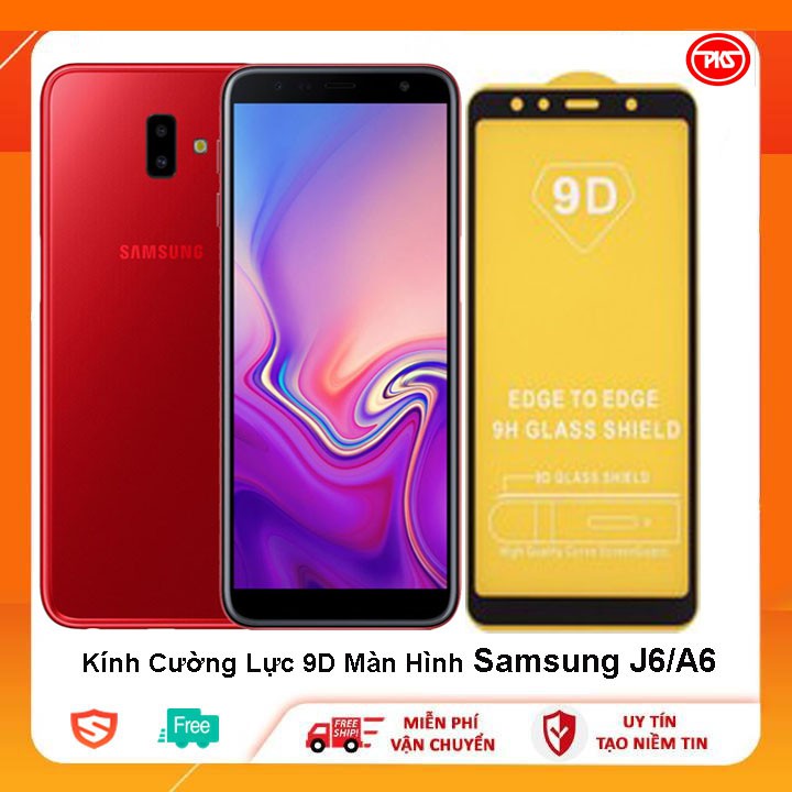[Combo 3 chiếc] kính cường lực 9D Full Màn Hình Samsung A6/J6
