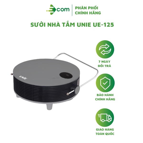 Máy sưởi gốm, sưởi nhà tắm UNIE UE-125 nhỏ gọn, tiết kiệm điện năng, an toàn cho mọi nhà