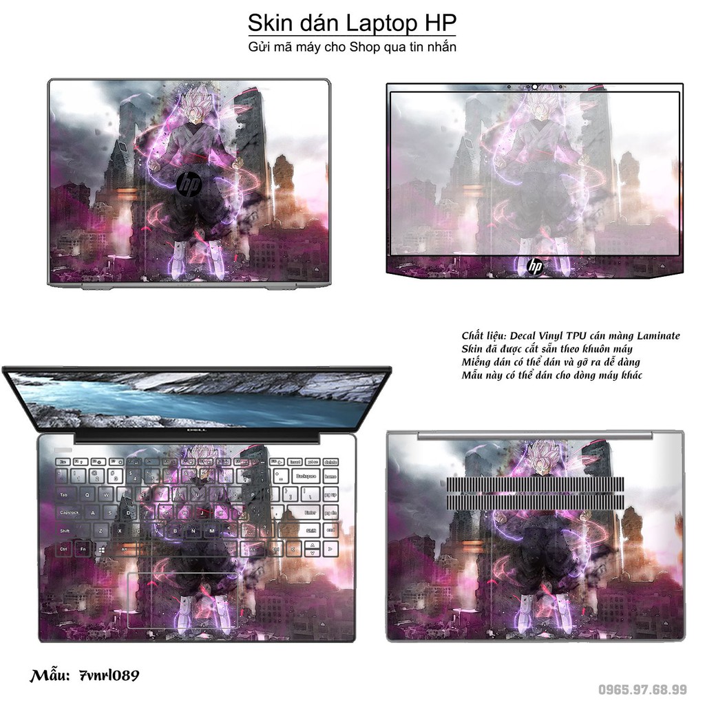 Skin dán Laptop HP in hình Dragon Ball _nhiều mẫu 2 (inbox mã máy cho Shop)