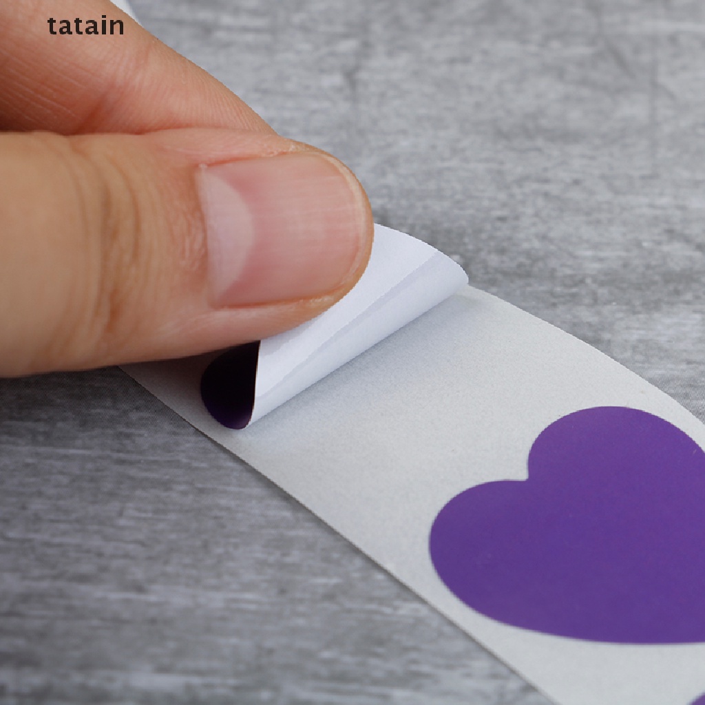 [TAT] 500Pcs/Roll Love Heart Shaped Seal Labels Package Label Sticker mark CVX