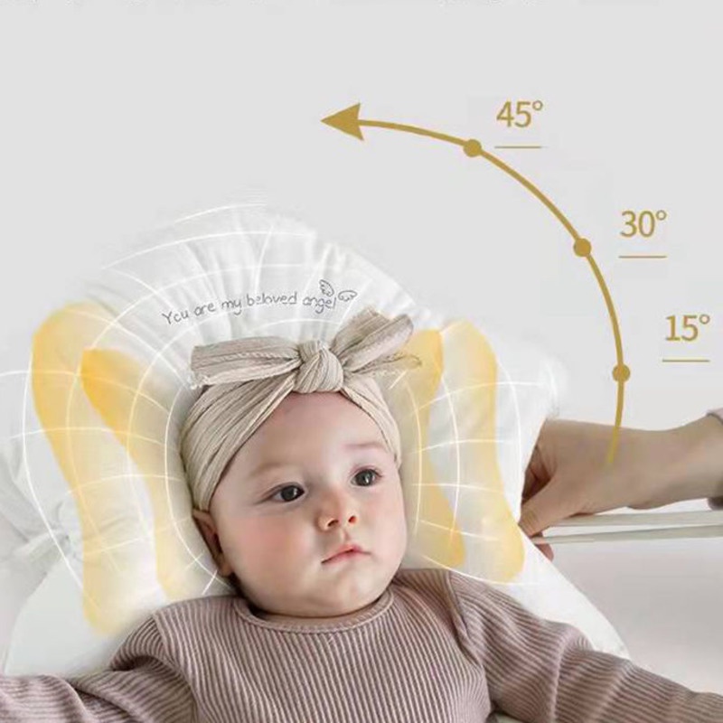 Gối Ngủ Cotton Da Lộn Thoáng Khí Hình Hoạt Hình 24 Giờ Dành Cho Trẻ Sơ Sinh