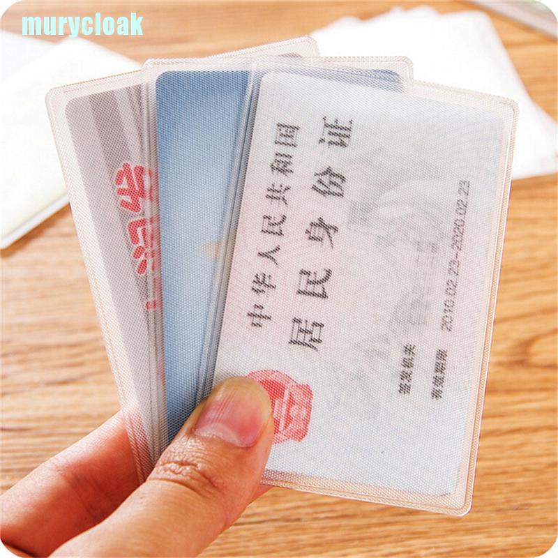 Set 10 bao đựng thẻ ID PVC trong suốt nhỏ gọn và tiện dụng