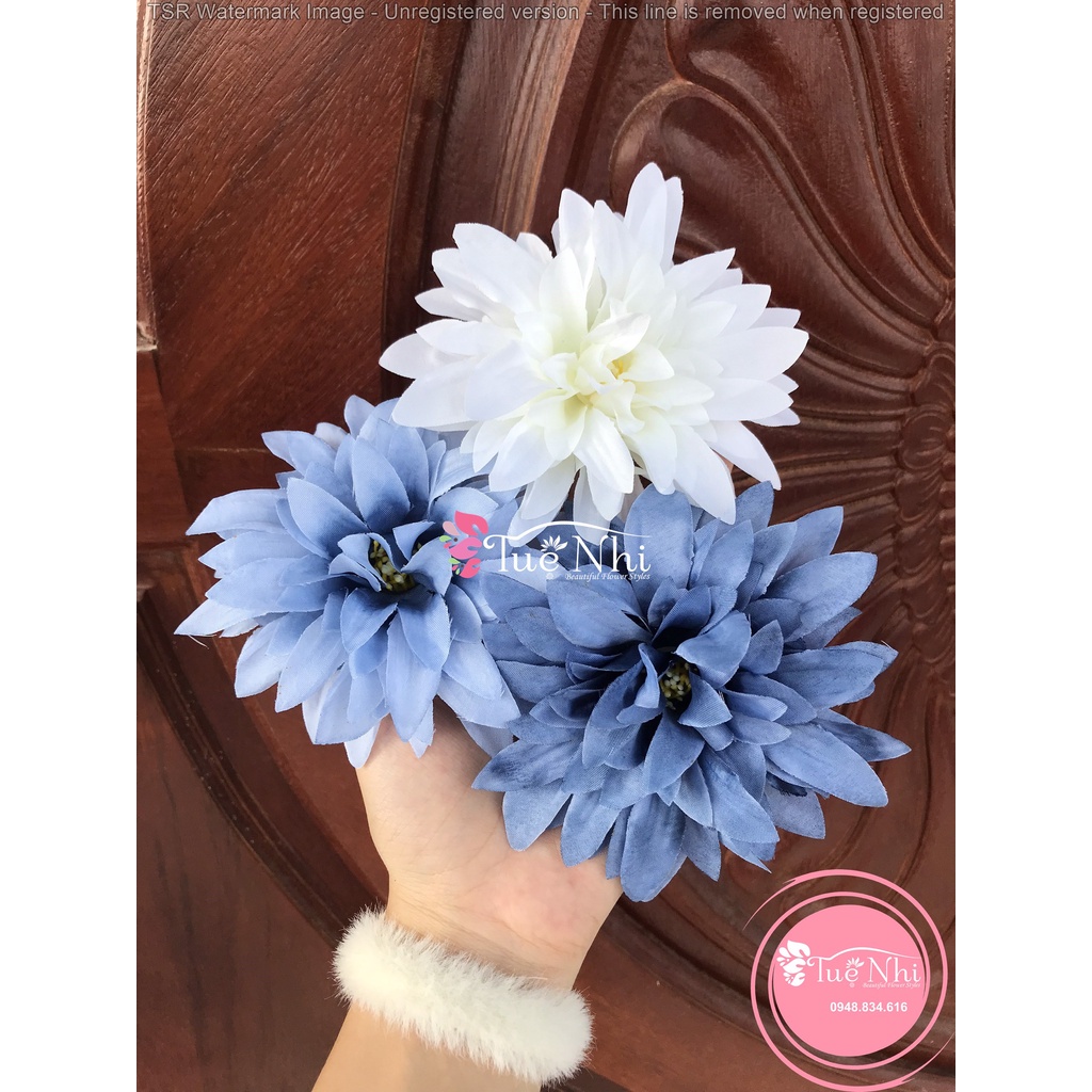 Combo 10 Đầu Bông Hoa Cúc Phale Sang Trọng Tinh Tế , Size 10-11cm, Phù Hợp Làm Oản Trang Trí Tết _ HOA GIẢ, HOA LỤA