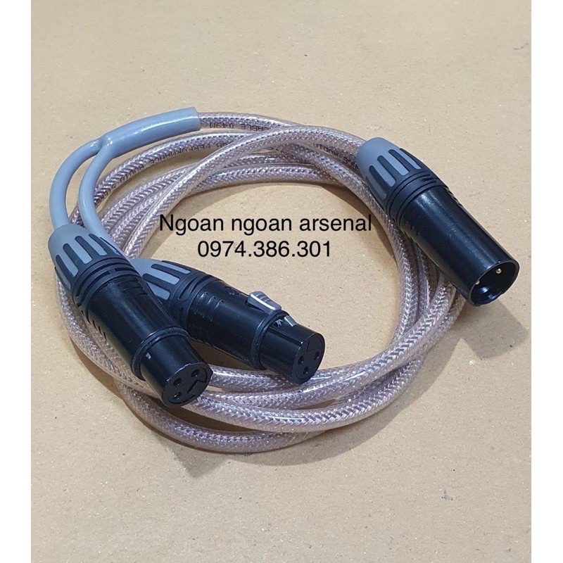 dây tín hiệu chia đôi 1 canon xlr cái ra 2 xlr đực có chân và ngược lại