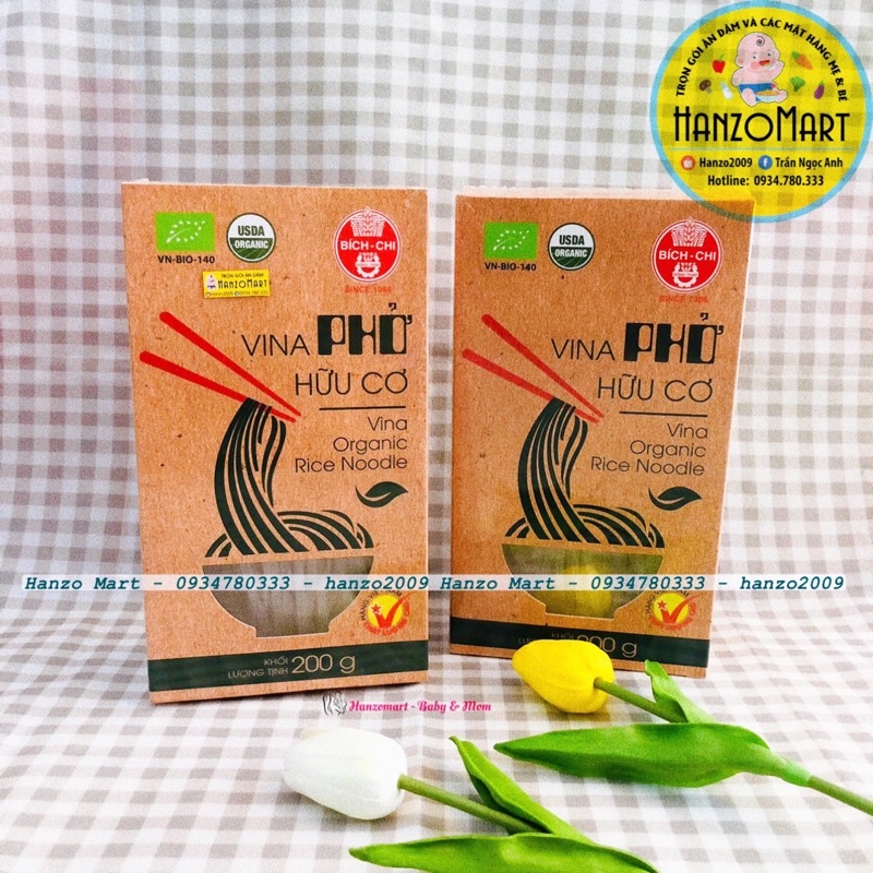 Phở gạo hữu cơ organic cho bé ăn dặm