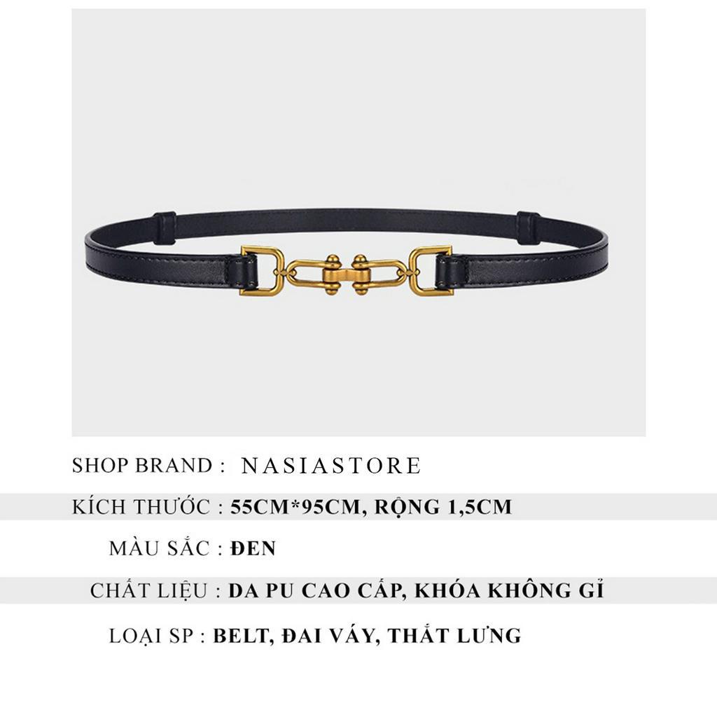 ĐAI VÁY nữ nhỏ 1.5cm nasiastore - THẮT LƯNG nữ bản nhỏ nịt áo váy tròn nhỏ cài tiện lợi - Đai thắt áo nhỏ TLSU12