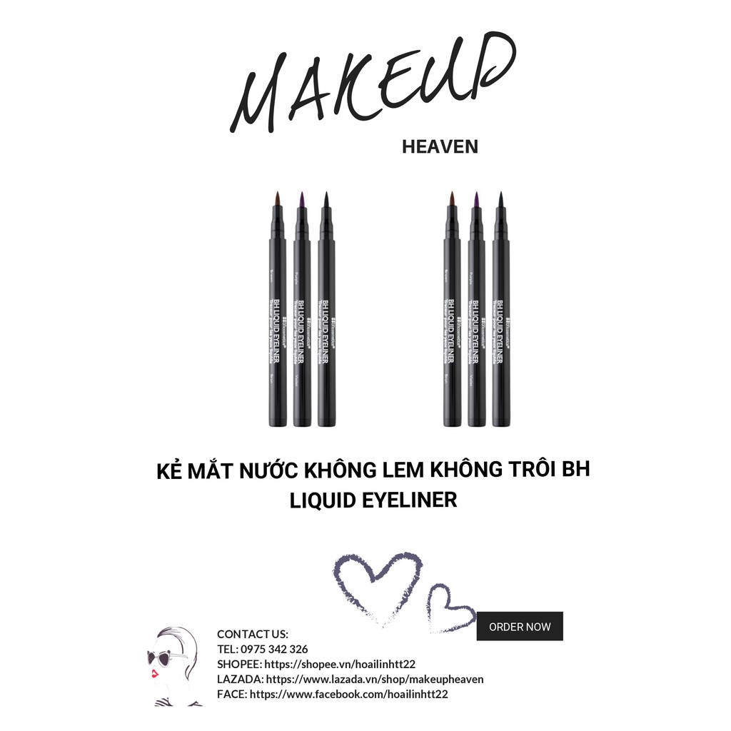 [CÓ SẴN Kẻ mắt nước không lem không trôi BH LIQUID EYELINER