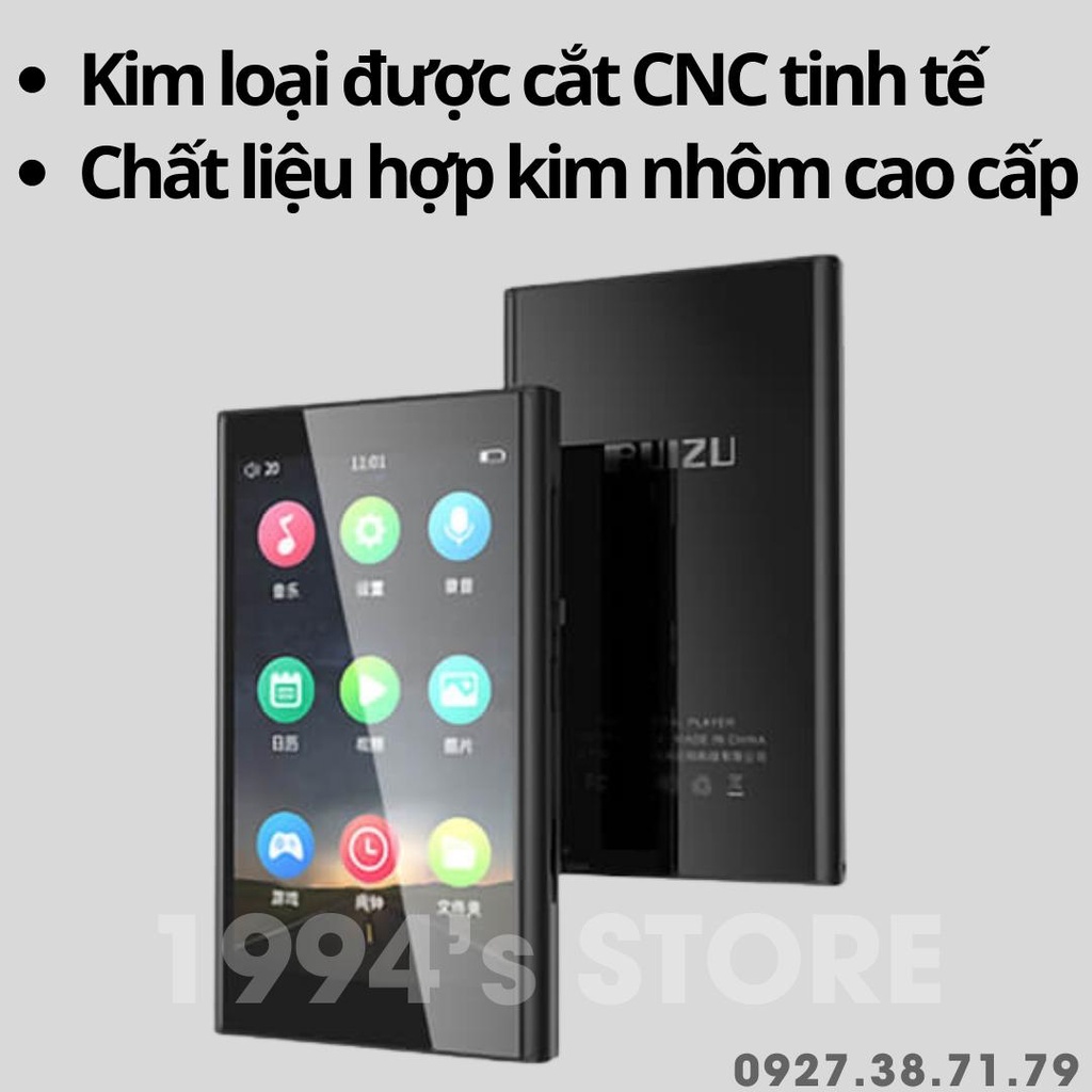 [CÓ SẴN] Máy Nghe Nhạc RUIZU H10 Bluetooth 5.0 Lossless - Bản 2022 - Màn hình lớn có cảm ứng, Bộ nhớ 16Gb - Có loa ngoài