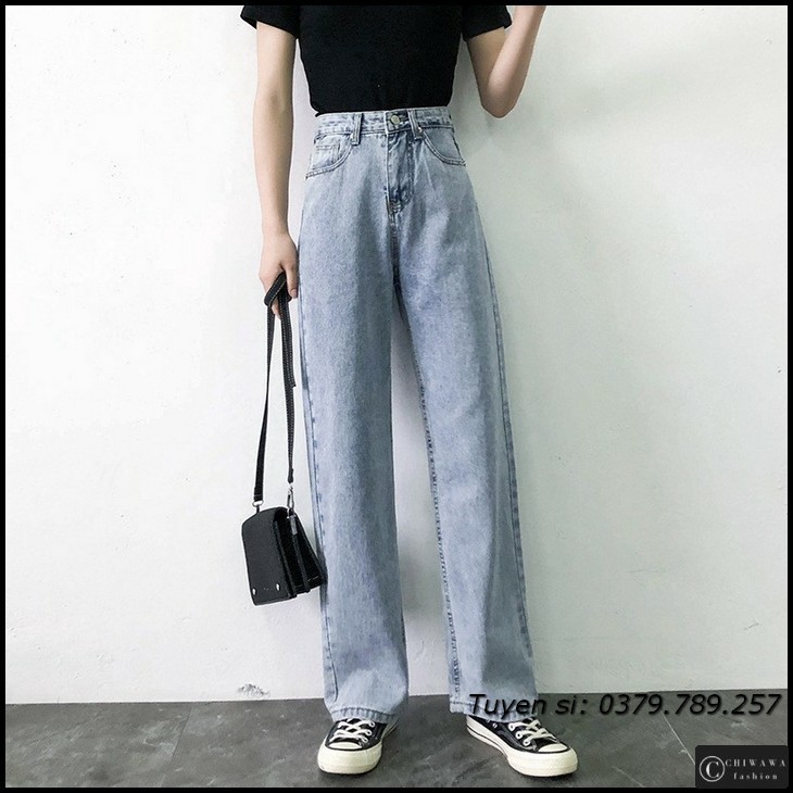 [Sỉ] Quần jean nữ baggy giá rẻ TA04