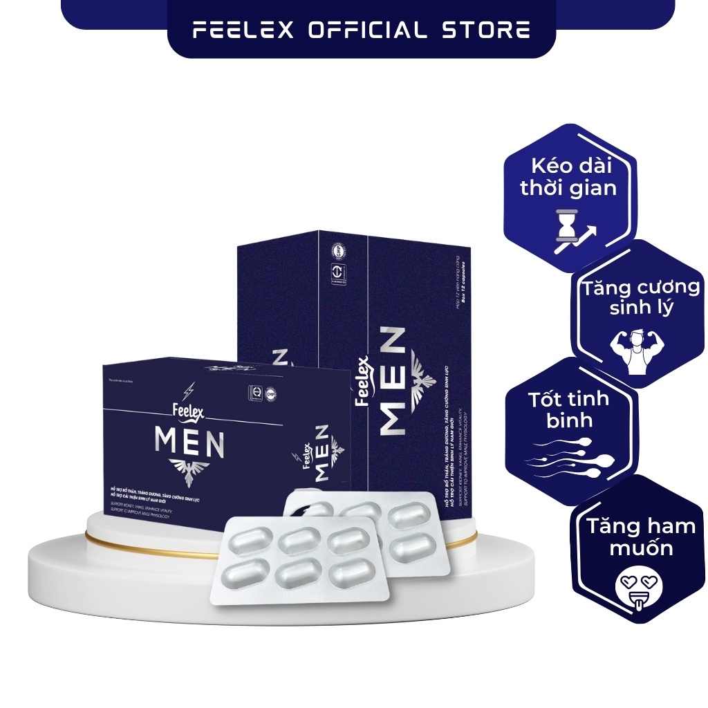 Viên uống Feelex Men tăng cường sinh lý nam, kéo dài thời gian quan hệ