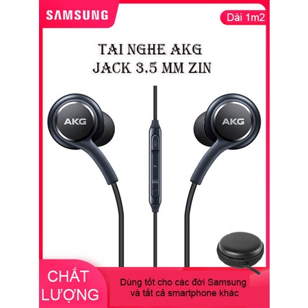 Tai Nghe AKG SamSung S8/S9/S10/S10Plus Jack Tròn 3.5mm Zin Chính Hãng - Bảo Hành 12 Tháng 1 Đổi 1