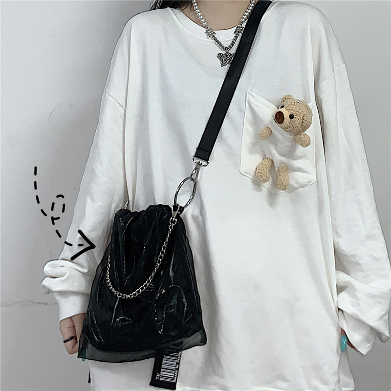 Túi Đeo Vai Phối Dây Kéo Cá Tính Thời Trang Cho Nữ | BigBuy360 - bigbuy360.vn