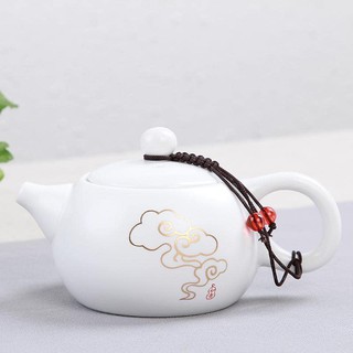 Ấm sứ Đức Hóa men sứ bạch nha