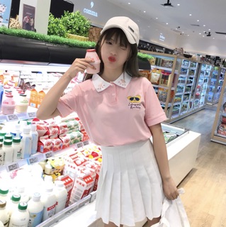 Áo cổ bẻ thêu