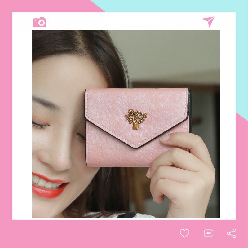 Ví bóp nữ cầm tay đựng tiền nhỏ mini siêu đẹp Deliva VN06 sang trọng