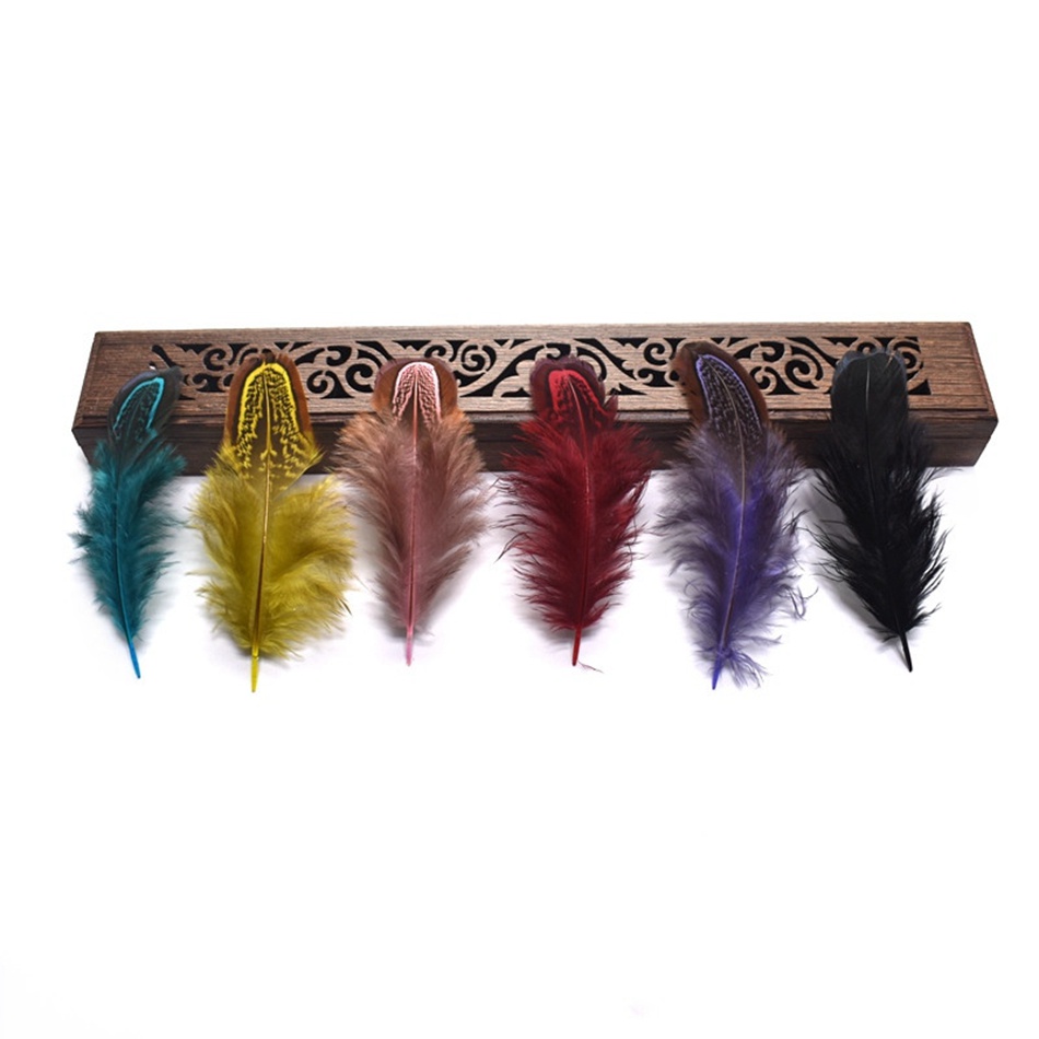 20 Chiếc Tự Nhiên Pheasant Lông Vũ Plume Thủ Công Trang Sức Làm Màu Đám Cưới Lông Vũ DIY Tiệc Giáng Sinh Trang Trí 5-8cm