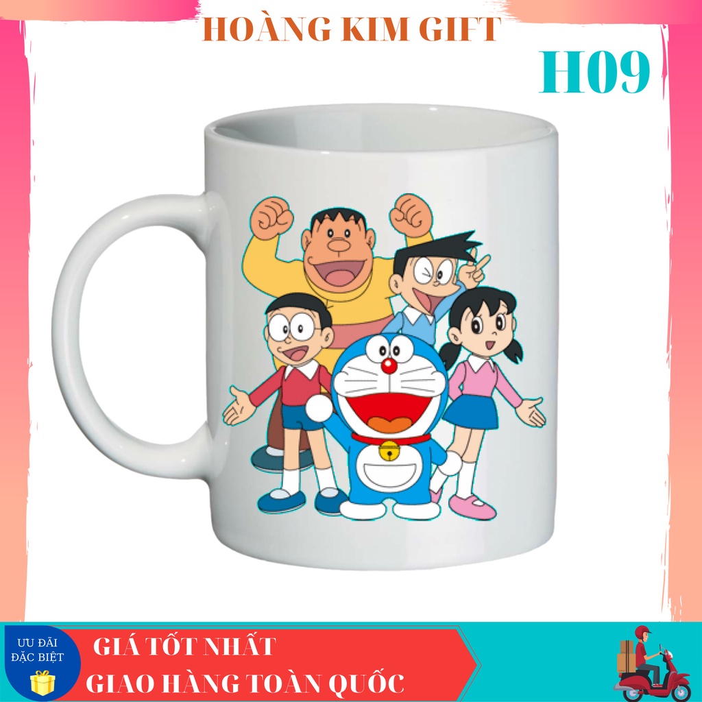 Cốc sứ, Ly sứ in hình nhân vật film hoạt hình Doraemon_ siêu cute cho bé
