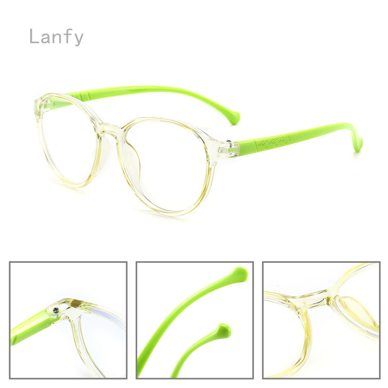 Lanfy1 Mắt Kính Gọng Dẻo Chống Ánh Sáng Xanh Cho Bé