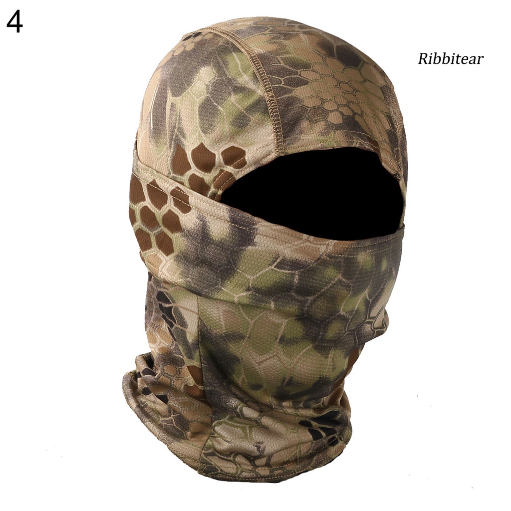 Mũ trùm đầu balaclava unisex che phủ mặt và toàn bộ gương mặt in họa tiết rằn ri dùng khi đi xe đạp ngoài trời