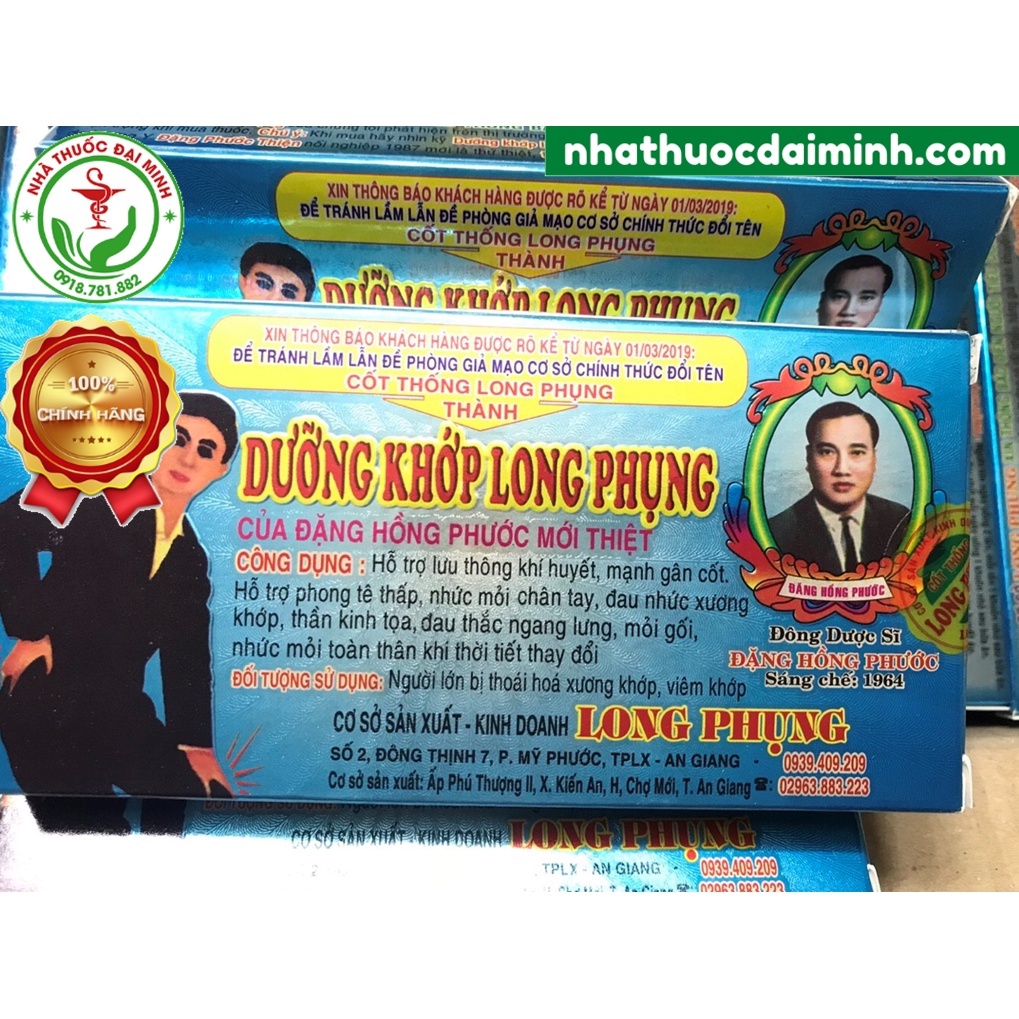 Dưỡng Khớp Long Phụng - Hỗ Trợ Các Bệnh Xương Khớp, Thoái Hóa Khớp, Thần Kinh Tọa