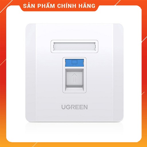 Đế âm tường RJ45 bằng nhựa màu trắng Ugreen 80180 - Hàng Chính Hãng