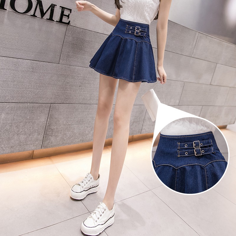 Chân Váy Jeans Chữ A Lưng Cao Quyến Rũ Cho Nữ | BigBuy360 - bigbuy360.vn