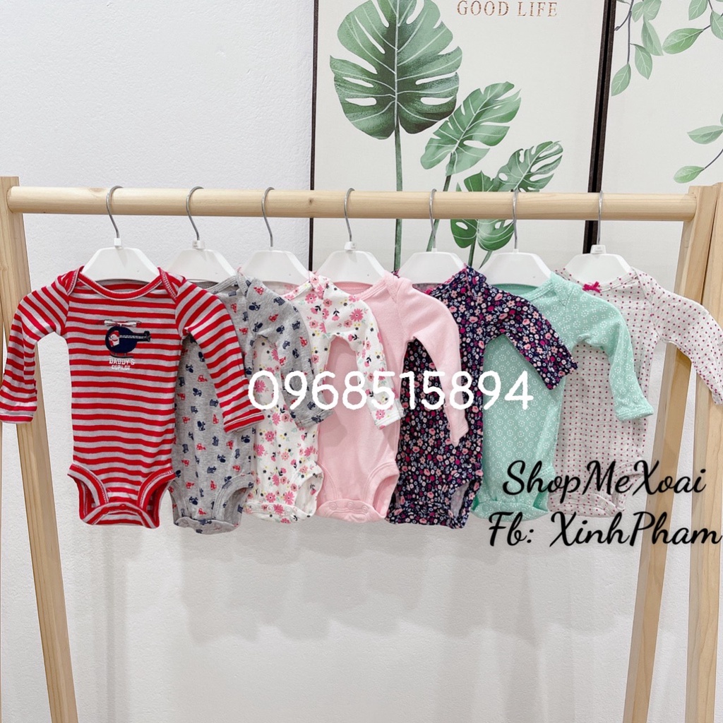 Body chip dài cho bé 1-2,2kg (thiếu tháng, sinh non) link 1, 100% cotton mềm mại