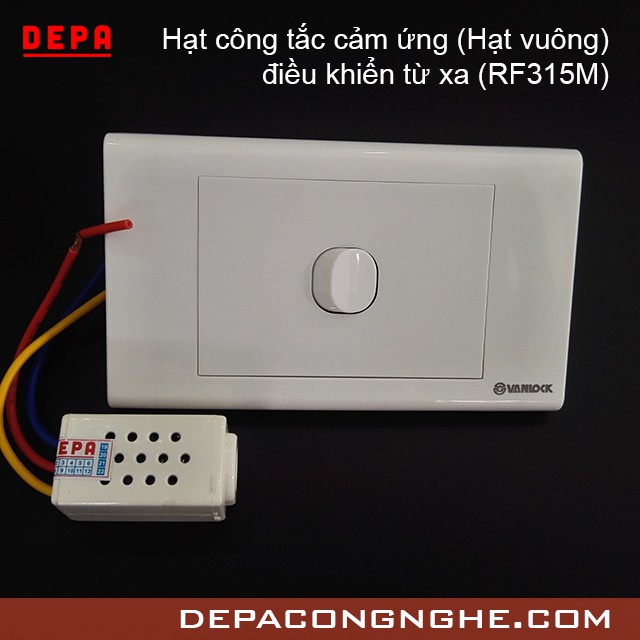 Hạt Công Tắc Cảm Ứng Điều Khiển Từ Xa S168 mặt Sino (RF 315Mhz)