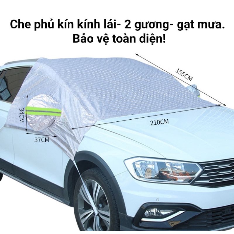 Bạt phủ che nắng, chắn nắng kính lái xe hơi ô tô, chống nóng và bảo vệ nội thất