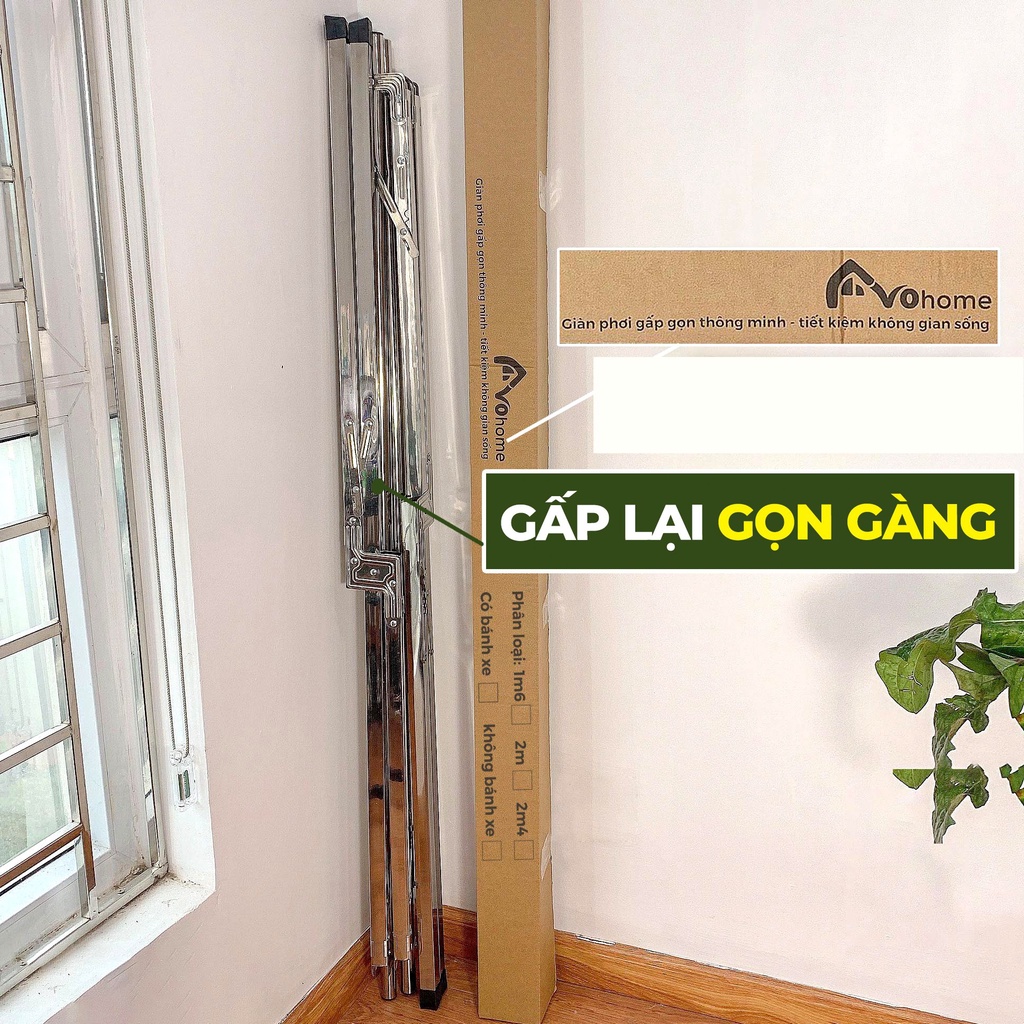 Sào Phơi Quần Áo Có BÁNH XE Tặng 20 móc chống bay Loại Giàn, Giá INOX Gấp Gọn, Treo Đồ Thông Minh Dạng Cây