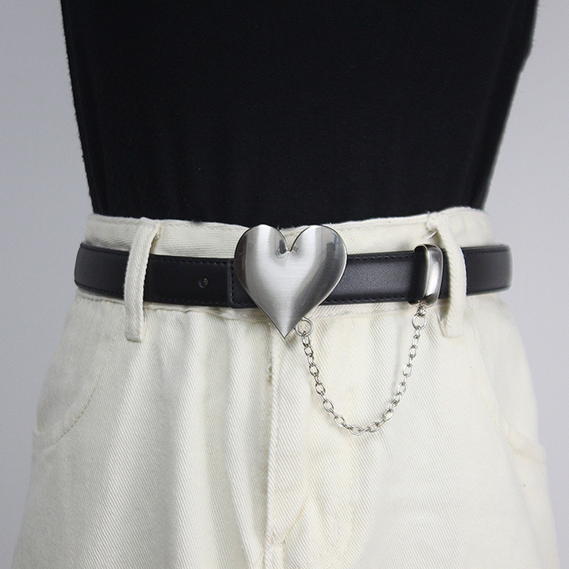Thắt Lưng Khóa Hình Trái Tim Bằng Hợp Kim Cho Thanh Thiếu Niên