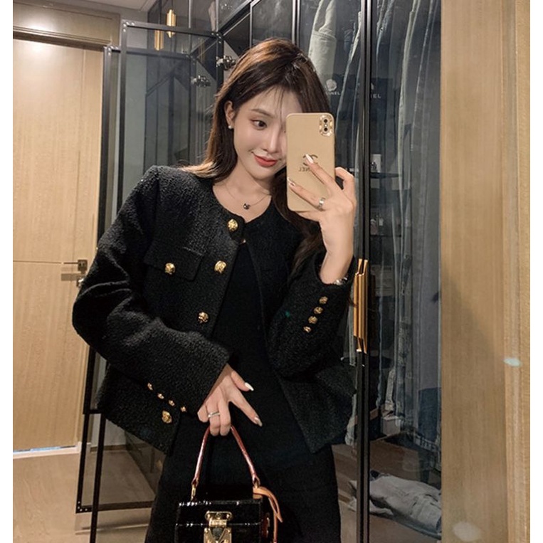 Áo dạ tweed kiểu dáng thanh lịch