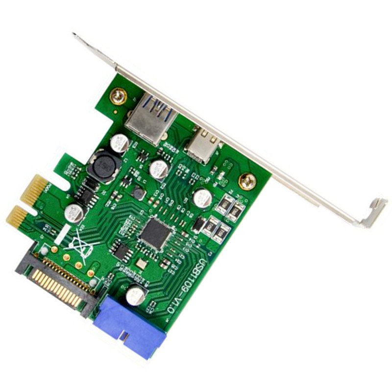 Card Mở Rộng Pci-E Usb 3.1 Type-C + Type - A Nec720201 Chipset Tốc Độ Cao 10gbps 15-pin | BigBuy360 - bigbuy360.vn