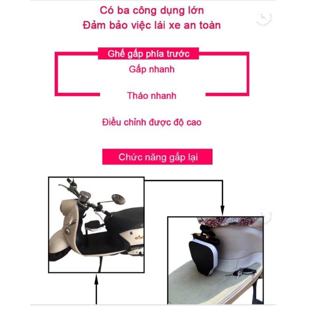 Ghế gấp phía trước xe máy