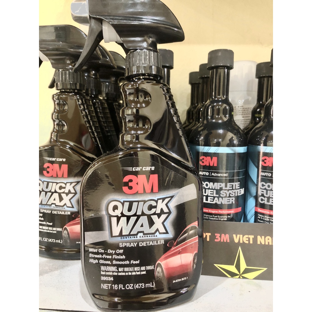 Chai xịt đánh bóng nhanh 3M quick wax 39034