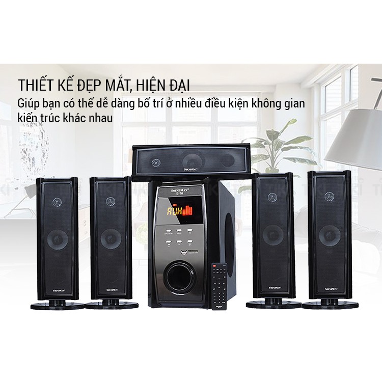 Dàn Âm Thanh Soundmax B70/5.1 - Hàng Chính Hãng