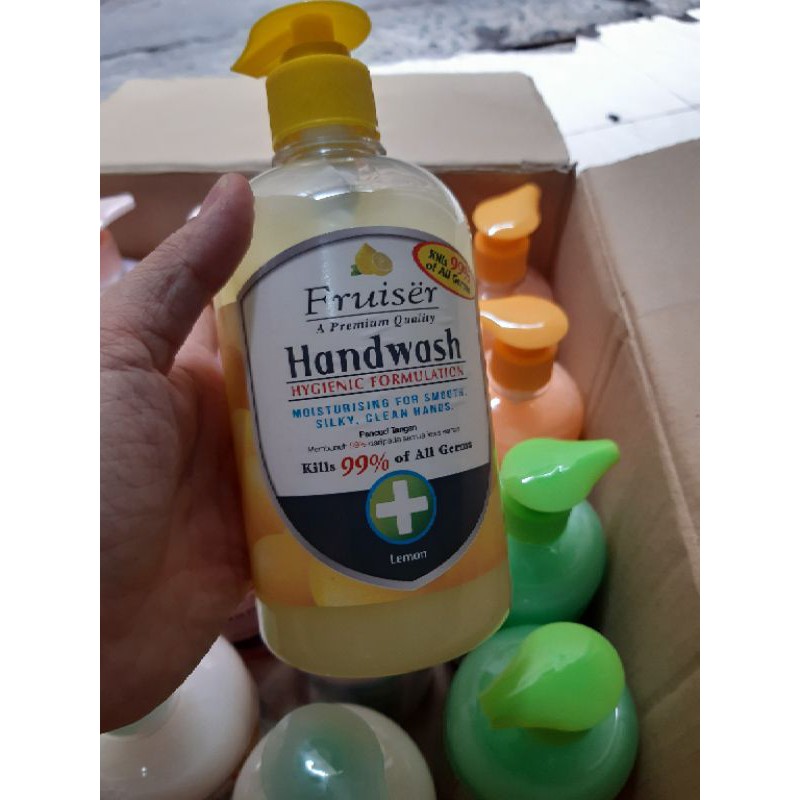 Nước Rửa Tay dưỡng da - diệt khuẩn Fruiser 500ml của Malaysia(lemon)