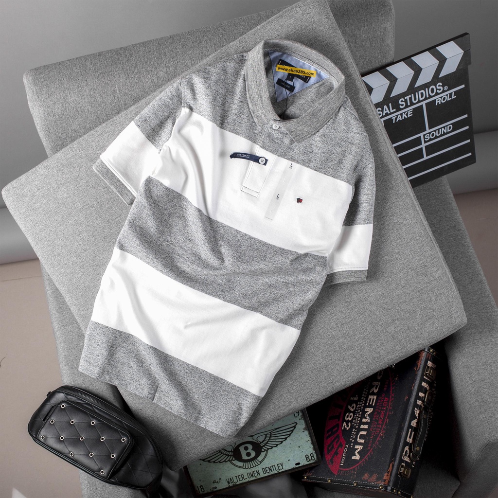 Áo thun polo sọc ngang 7 màu | 1 chiếc áo thun có cổ quá đẹp nhiều màu mới cho ae lựa chọn thật tuyệt vời !