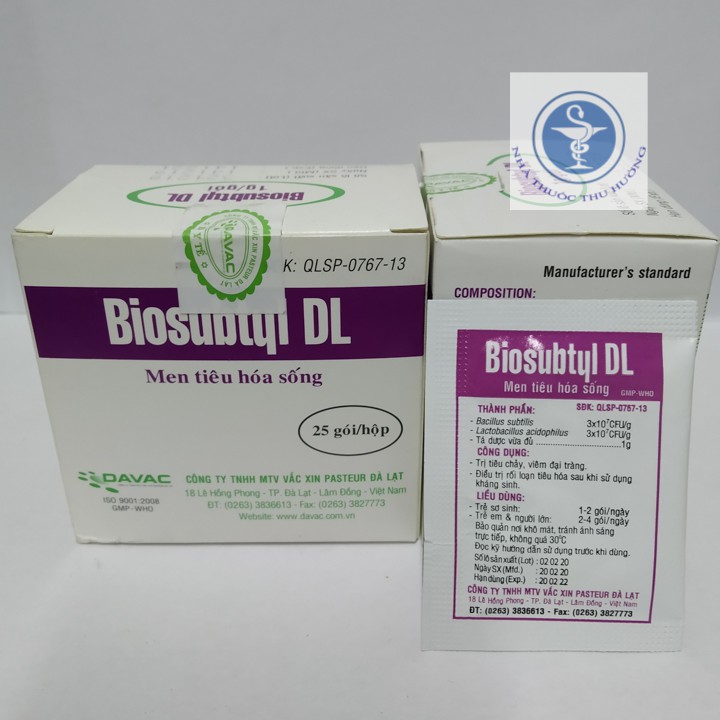 Men tiêu hoá Biosubtyl DL hộp 25 gói