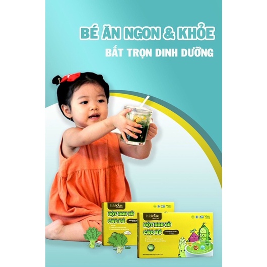 Bột rau củ ăn dặm cho bé từ 6 tháng tuổi (Combo ăn dặm Hộp 63gram) giúp bé phát triển vượt trội. Giàu dinh dưỡng