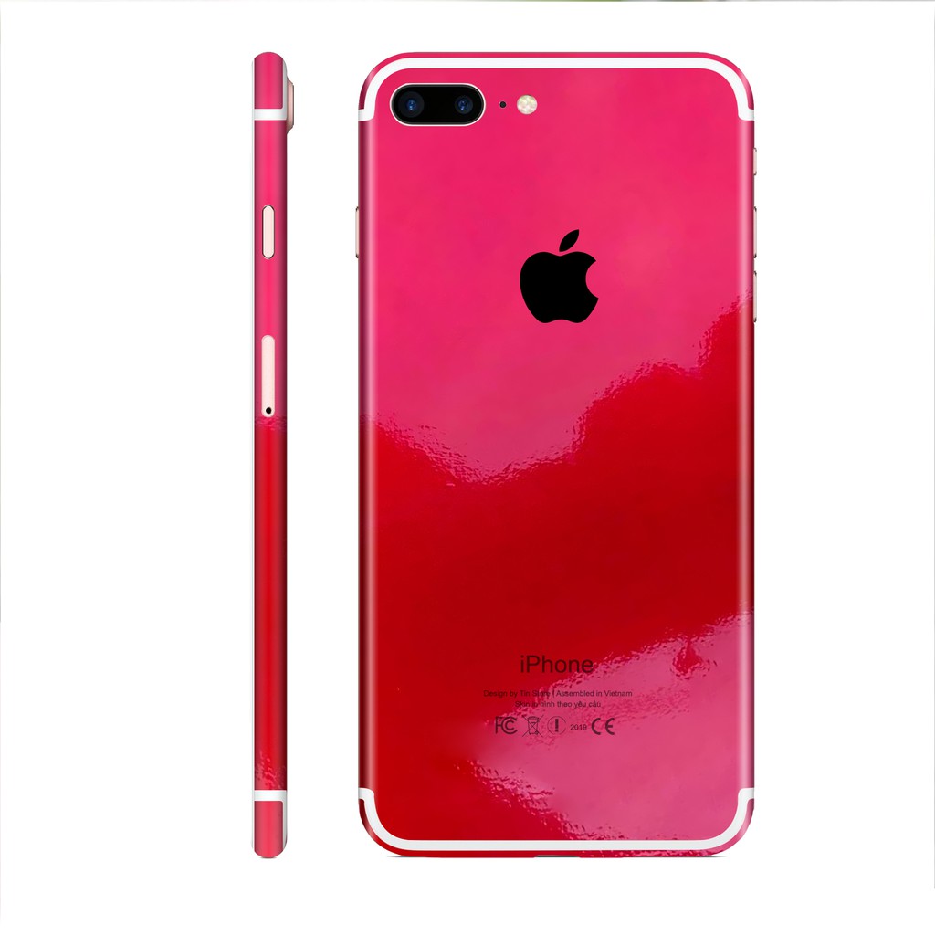 Miếng dán Skin màu đỏ phủ bóng giả kính cho iPhone