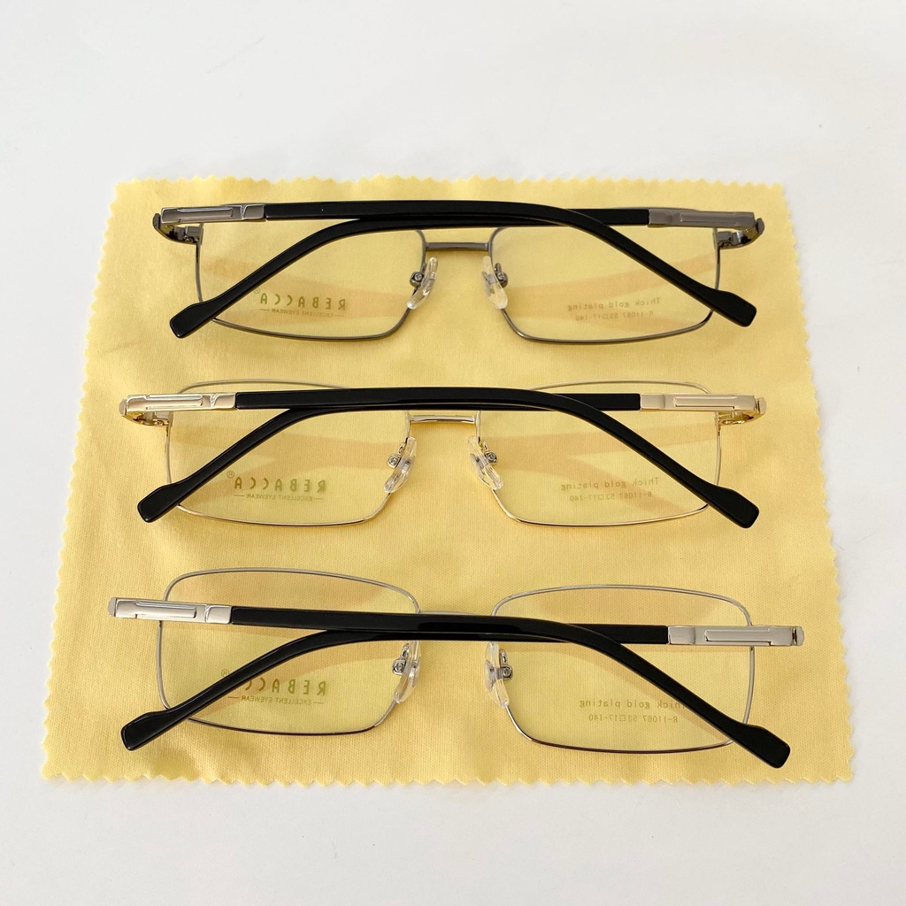 Gọng kính REBACA lắp mắt cận , viễn nam nữ dáng vuông khung kim loại TAMANHEYEWEAR