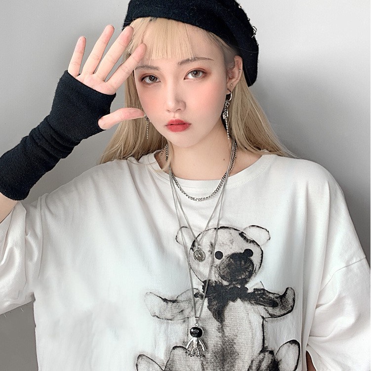 𝑭𝑹𝑬𝑬𝑺𝑯𝑰𝑷  Dây chuyền kim loại phong cách Hip Hop kiểu phi hành gia sành điệu độc đáo dành cho cả nam và nữ P10