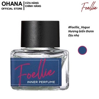 Nước Hoa Vùng Kín Hương Biển Thơm Mát, Dịu Nhẹ Foellie Eau De Inner Beauty Perfume Vogue 5ml (Chai Xanh Dương)