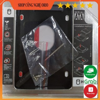 [FREESHIP]🍎Khay Đựng Ổ Cứng Laptop 2.5" LOẠI MỎNG 9.5mm Qua Cổng Cắm DVD Của Laptop - Tặng Tô Vít Bắt Ốc